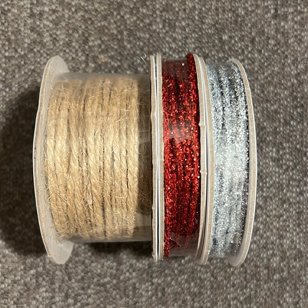 Stampin’ Up! Mini Tinsel Trim & Jute Twine Lot NWT Retired Rare